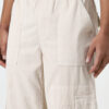 Nuon Off-White Relaxed-Fit Mid-Rise Corduroy Cotton Chinos - Image 2