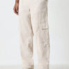 Nuon Off-White Relaxed-Fit Mid-Rise Corduroy Cotton Chinos - Image 4