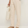 ETA Beige Self-Textured Relaxed-Fit Mid-Rise Cotton Chinos - Image 4