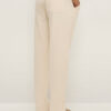 ETA Beige Self-Textured Relaxed-Fit Mid-Rise Cotton Chinos - Image 3