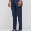 Formals Navy Carrot-Fit Mid-Rise Trousers - Image 4